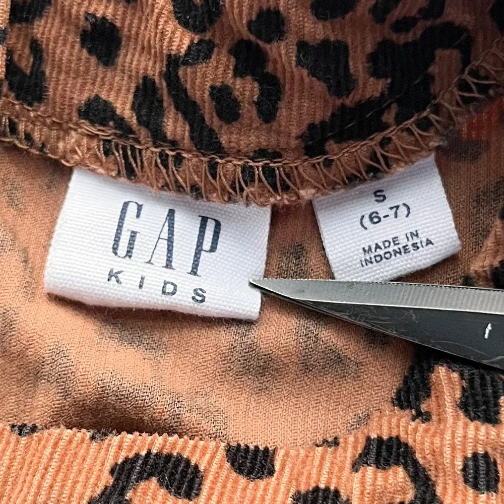 Gap Kids Leopard Print Corduroy Dress Girls Small